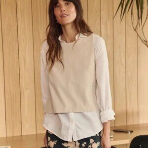 NWT Pact organic cotton button back corduroy tank small